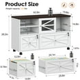 thumbnail image 5 of ETASE Lockable File Cabinets, Medium Density Fiberboard White and Brown, 5 of 10
