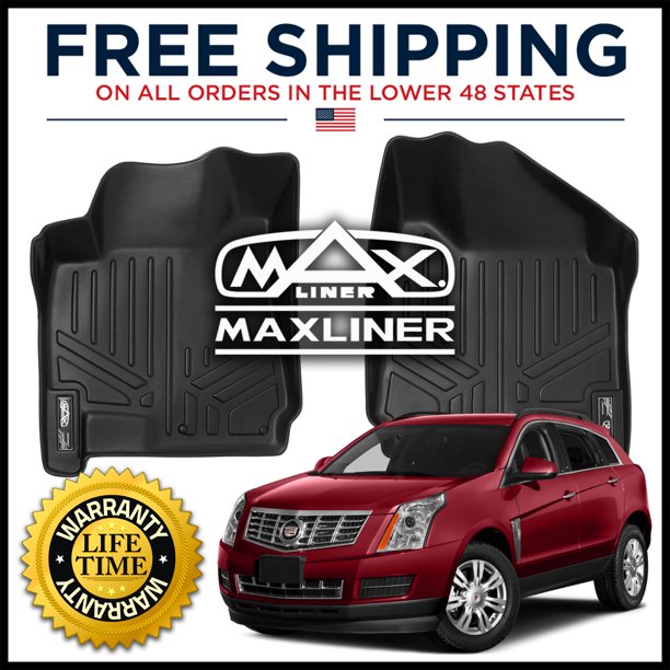 MAXFLOORMAT Front 1st Row Floor Liner Mats Black for 20102016 Cadillac