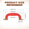 thumbnail image 2 of Uxcell Leather Luggage Handle, Replacement Strap Handle for Handbag Red, Gold 1 Count, 2 of 7