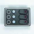 thumbnail image 2 of Pactrade Marine 3 Gang LED indicators Switch Panel Splash-proof 12V w/ label, 2 of 4