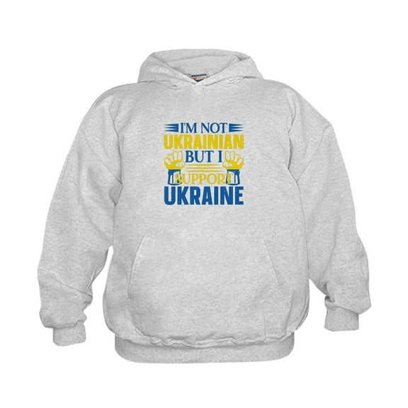 CafePress - I'm Not Ukrainian But I Support Ukraine Sweatshirt - Kids Hooded Sweatshirt, Classic Hoodie