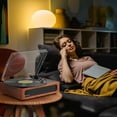 thumbnail image 6 of Udreamer Vinyl Record Player with Speakers & 3-Speed and Wireless Bluetooth,Vintage Audio Turntables | Wood color, 6 of 13