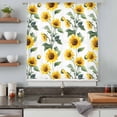 thumbnail image 5 of Yellow Sunflowers Sheer Curtains 63 Inches Long, Farmhouse Summer Botanical Watercolor Light Filering Curtains, Breathable Simi Curtain Privacy Drapes for Living Room Bedroom Window Treatment, 5 of 9