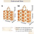 thumbnail image 2 of FORMRS Womens Corduroy Tote Bag Crossbody Shoulder Handbag with Pocket, Orange Geometric Pattern, 2 of 7