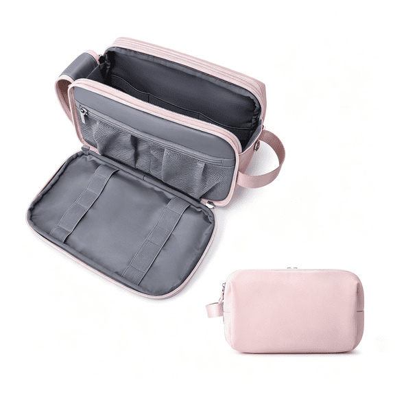 GASTROPOD Toiletry Bag for Men, Travel Toiletry Organizer Dopp Kit Water-Resistant Shaving Bag for Toiletries Accessories, Door Room Essentials, Toiletry Bag for Women Pink-Medium