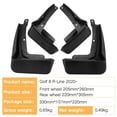 thumbnail image 3 of Royalbelle 4Pcs Car Mud Flaps Splash Guards Mudguards With Screws Set, All-weather Front And Rear Wheel Vehicles Sediment Protection, Compatible For Golf 8 2020-2023, 3 of 7