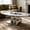 2-Silver, variant on Arouseden 49.2" Marble and Silver Coffee Table with Luxury Metal Base,Faux Sintered Stone Coffee Table for Living Room