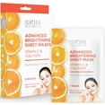 thumbnail image 1 of Skin Aesthetics Mascarilla facial con vitamina C y colágeno - Reduce las arrugas y las manchas de la edad Hidrata la mascarilla hidratante y con brillo avanzado - Cuidado de la piel coreano sin crueld, 1 of 2