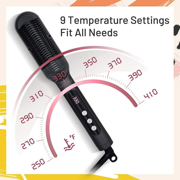 TYMO RING PLUS Ionic Hair Straightener Comb, Cepillo de alisado de cabello y plancha TYMO TYMO