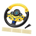 thumbnail image 4 of Volante de juguete para niños, controlador de conducción simulado, volante portátil, juego de coche para niños, juguete con sonido para niños pequeños Amarillo, 4 of 8