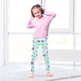 thumbnail image 5 of joogoo Girls' Leggings Green Bows Yoga Pants 6T, 5 of 8