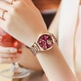 thumbnail image 6 of Xinyolin Women Watch Waterproof Luminous Stainless Steel Strap Round Calendar Display Rhinestone Dress Wristwatch Fashion Jewelry Gift, 6 of 7