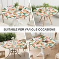 thumbnail image 6 of Round Picnic Table Cloth 100% Waterproof & Oil Proof, Elastic Fitted Table Cover for 36"-44" Round Tables, for Dining, Camping, Outdoor, 6 of 6