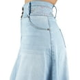 thumbnail image 4 of Fashion2Love Women's Juniors / Plus Size Long A-Line Stretch Denim Maxi Skirt, 4 of 11