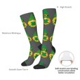 thumbnail image 4 of Goofa Spring St Patrick’S Day Irish Gnomes Pattern Adult Stockings, Color-Block Knee High Socks, Comfortable and Breathable, Soft and Stretchable, Sports, and Decoration, 4 of 6