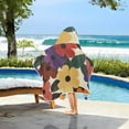 thumbnail image 3 of Yayeee Kids Hooded Towels Toddler Soft Absorbent Beach Bathing Wrap 50" x 23.5", Large Colorful Flowers Pattern, 3 of 5