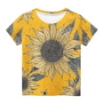 thumbnail image 1 of RXIRUCGD 2025 Vêtements d'Été pour Enfants T-shirt à Manches Courtes Imprimé Col Rond Manches Mi-Longues Haut Polyvalent Décontracté, 1 of 2