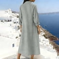 thumbnail image 7 of HBBIKVI Blouson Sleeve Midi Dress for Women Casual Long Sleeve V-Neck Shift Dress with Exterior Pockets and Loose Fit for Everyday Casual Style, 7 of 7