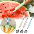 thumbnail image 5 of Mupvlun Stainless Steel Double-Ended Fruit Ball Spoon - Heart Shape, Durable, Multi-Functional - for Watermelon/Melon/Ice, Garnish/Cookie Shaping A, 5 of 5