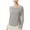 Gray, variant on Womens Tops, Women's Round Neck Long Sleeve T Shirts Casual Solid Color Yoga Tunic Tops Basic Tees Fitted Comfy Regular Shirt