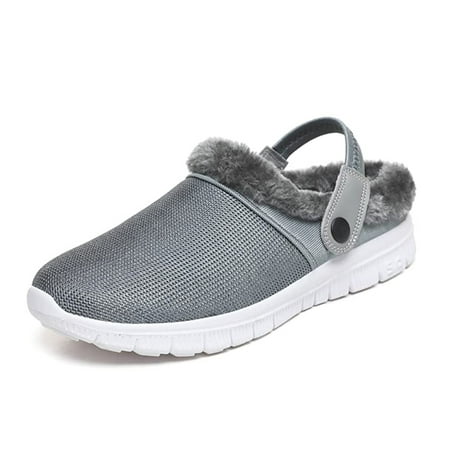 

Warm House Winter Slippers Anti Slip Winter Slippers For Stay At Home Visit Neighbors Walk Dog 43 Gray