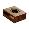 thumbnail image 4 of Calentador de tetera de nogal con forma de ola, decorativo, para calentar bebidas, portavelas para exteriores, salones de té, jardines y viajes., 4 of 9