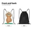 thumbnail image 5 of Bingfone Cute Sloth In Yoga Pose Tree Drawstrings Backpacks Bags For Men Women Gym Drawstrings Bag, 5 of 9
