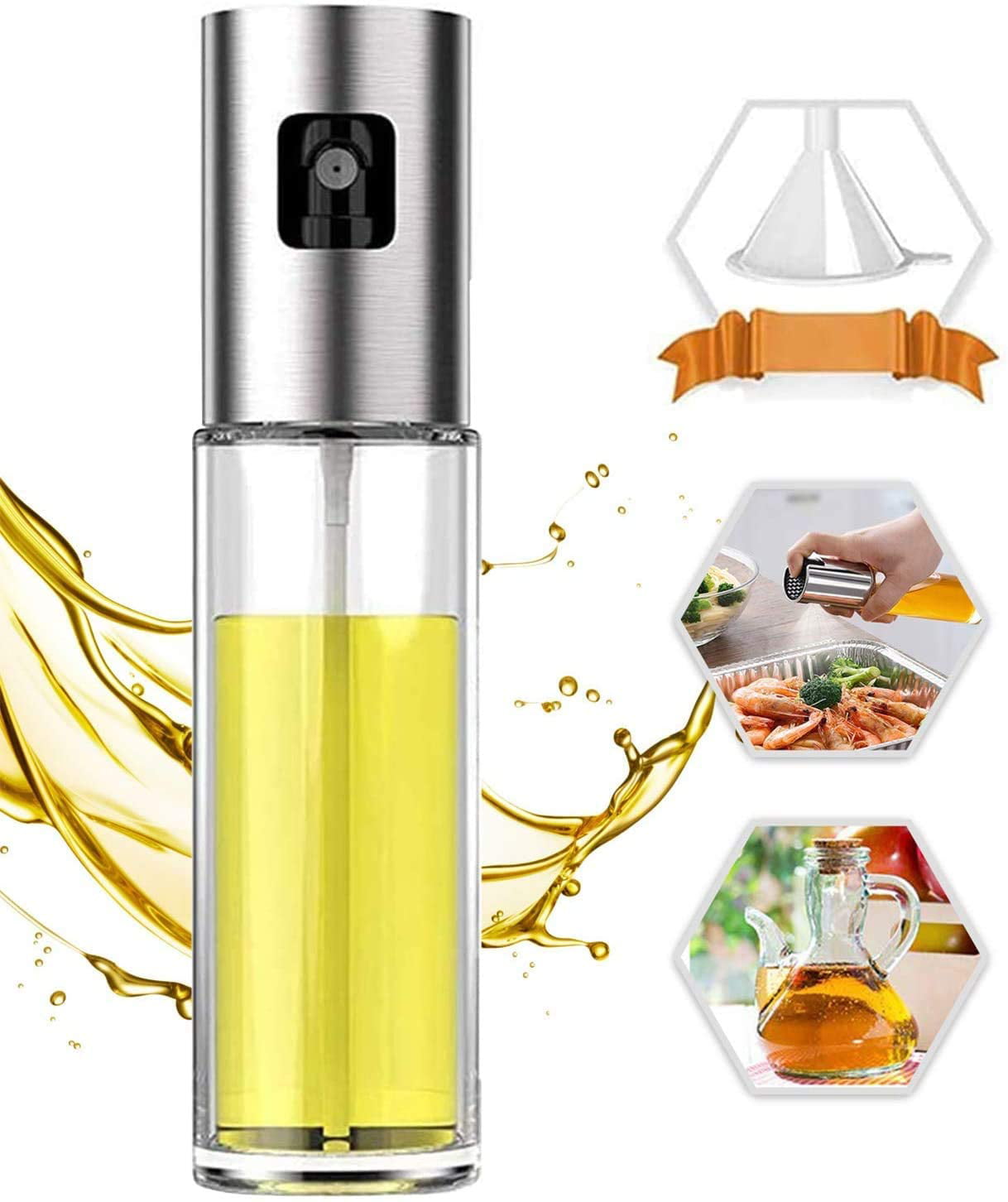 Olive Oil Vinegar Sprayer Oil Spray Bottle Oil Pot Leak-Proof Oil Dispenser Leak-Proof Soy Sauce Oil Spray BBQ Kitchen Tools 