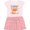 Pink With Stripes, variant on Inktastic My Granny Loves Me- little fox Girls Toddler Dress