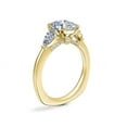 thumbnail image 2 of 0.80 Carat Excellent Oval Shape Genuine Diamond Latest Design Three Stone Engagement Ring for Ladies Solid 18K Yellow Gold Size 7.5, 2 of 8