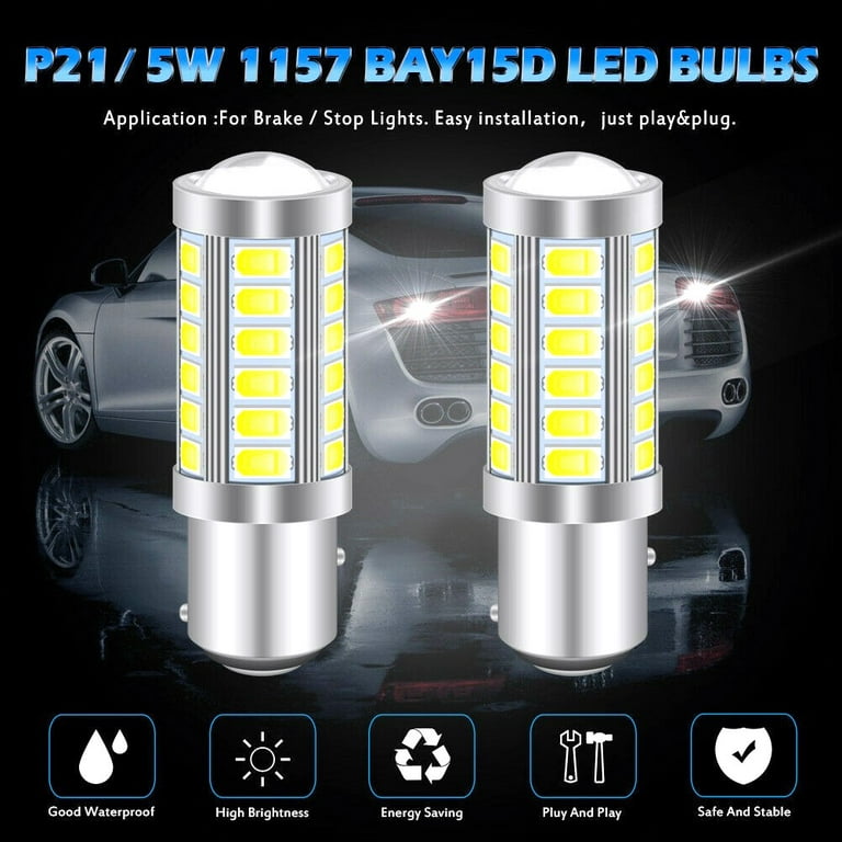 Ampoule LED auto 27 LED SMD - 12 volts - Bay15 D bipolaire - auto