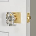 thumbnail image 4 of Viaggio Qadsta_Prv_234 Quadrato Solid Brass Privacy Door Knob Set - Chrome, 4 of 7