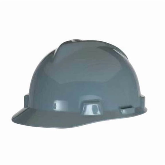 Msa Safety V-Gard Slotted Cap, Staz-On Suspension, Type I, Class E, Gray 463948