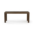 thumbnail image 4 of 72" Modern Solid Wood Dining Table Set with Bench, Walnut Wirebrush, + 4 Chairs Walnut, 4 of 13