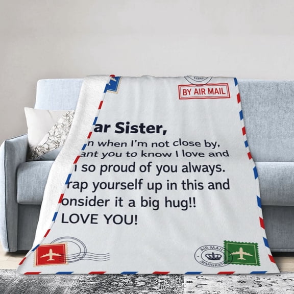 Sister Blanket Christmas Valentines Day Bohemian Style Flannel Blanket Soft Cozy Bed Couch Decor Warm Home Decor 50x40