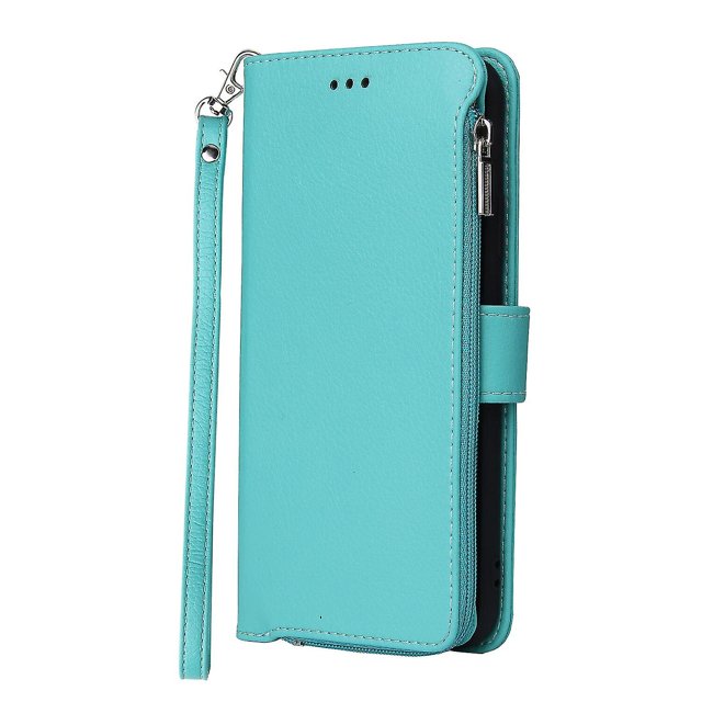 Funda tipo cartera para iPhone 6 Plus y 6s Plus con cordón y tarjetero de piel sintética
