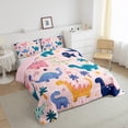 thumbnail image 3 of Castle Fairy Child Kawaii Animal Dino Full Size Comforter Sets,Cute Dinosaur Bedding Sets, 3 of 8