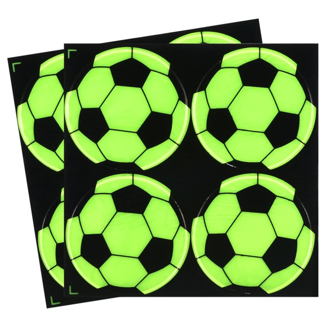Unique Bargains Reflective Stickers, 8in2 Sets 2.6 Inch Adhesive Football Caution Warning Safety Tape Strips, Yellow