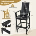 thumbnail image 3 of Costway Tall Adirondack Chair with Ergonomic Backrest Armrests & Footrest for Backyard Black, 3 of 8