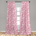 thumbnail image 5 of Ambesonne Rose Curtains, Romantic Blooming Flora, Pair of 28"x95", Pink Purple, 5 of 5