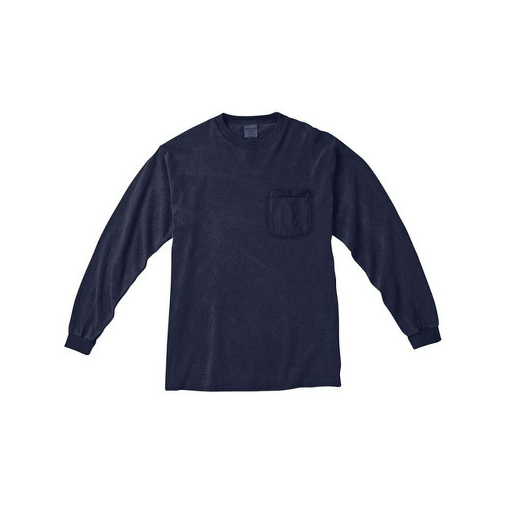 comfort colors long sleeve pocket t shirts