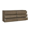 thumbnail image 6 of Tvilum Scottsdale 6 Drawer Double Dresser for Adults, Truffle Oak, 6 of 14