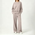 thumbnail image 5 of QQZ Wide Leg Pants 2 Piece Outfit For Women, Workout Sets For Women, Long Sleeve Top And Palazzo Pants Casual Tracksuit, 5 of 6