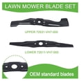 thumbnail image 3 of 72531-VH7-000 & 72511-VH7-000 Lawn Mower Blade Set for HRX217, HRX217K1, HRX217K2, HRX217K3, HRX217K4 Mower 21" MicroCut Twin Blade Set, 3 of 7