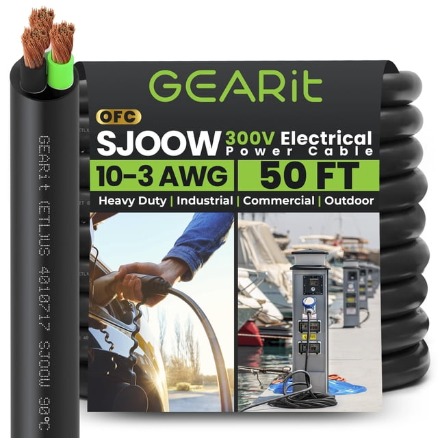 Cable de Alimentación GEARit 10 AWG 15 m 3 Conductores 300V