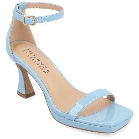 

Journee Collection Womens Jeanne Slim Platform Ankle Strap Open Toe Pumps