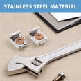 thumbnail image 4 of 4 Clips Heavy Duty Mirror Clips Square Stainless Steel For Glass Mirrors In Home Office 1Set, 4 of 8
