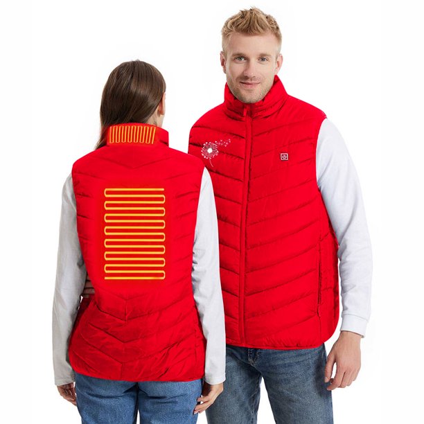 Chaquetas y abrigos casuales sin mangas y sin capucha, de talla grande, para hombre y mujer. 2 chaquetas térmicas de invierno para mujer.