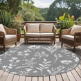thumbnail image 4 of Gray Sage Leaves 5FT Round Area Rugs for Living Room Boho Floral Leaf Ultra-Thin Non-Slip Round Rugs Machine Washable Low Pile Circle Carpet for Bedroom Kitchen Nursery, 4 of 9