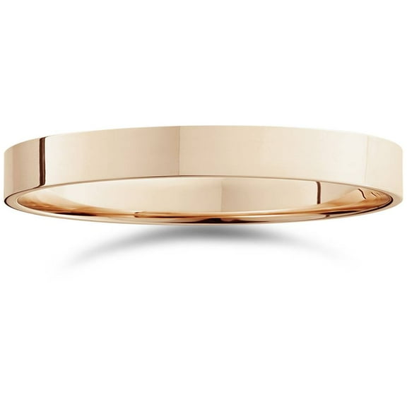 Pompeii 3mm Flat High Polished Wedding Band 14K Rose Gold (,)